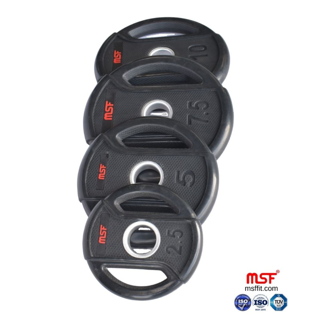 Weight Plate Dual Grip Olympic TPR Coated