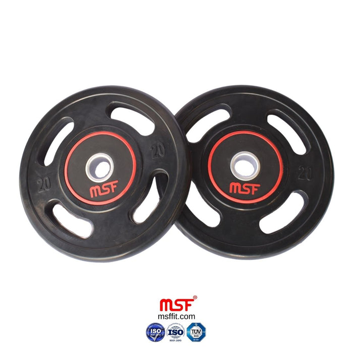 Weight Plate Four Grip Olympic TPR Coated