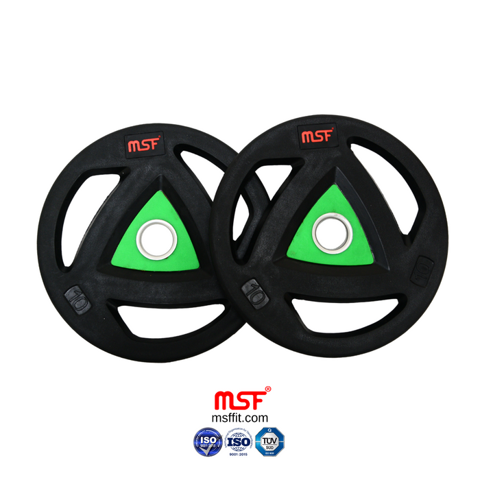 Weight Plate Tri Grip Rubberize