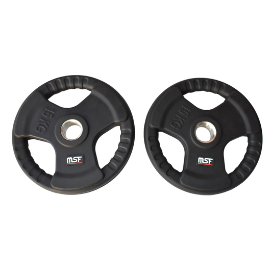 Weight Plate Tri Grip Rubberize (Black)