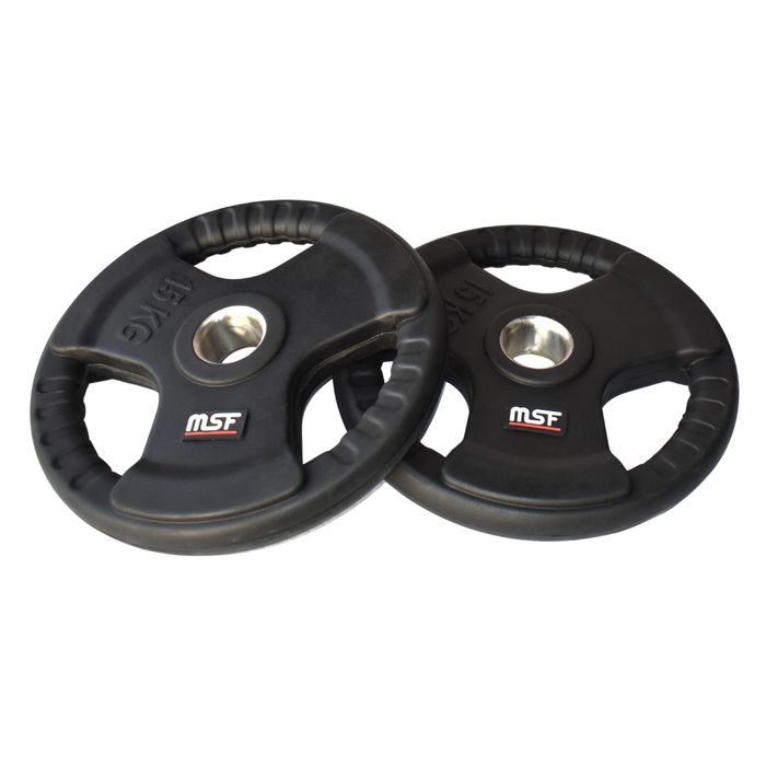 Weight Plate Tri Grip Rubberize (Black)