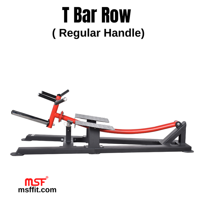 T Bar Rowing With Regular Handle (Plate Loaded)
