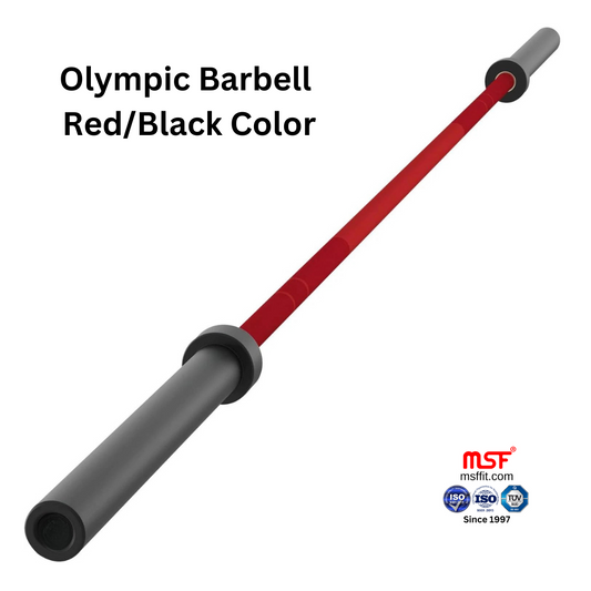 Olympic Barbell Red/Black Color 7.2 Feet