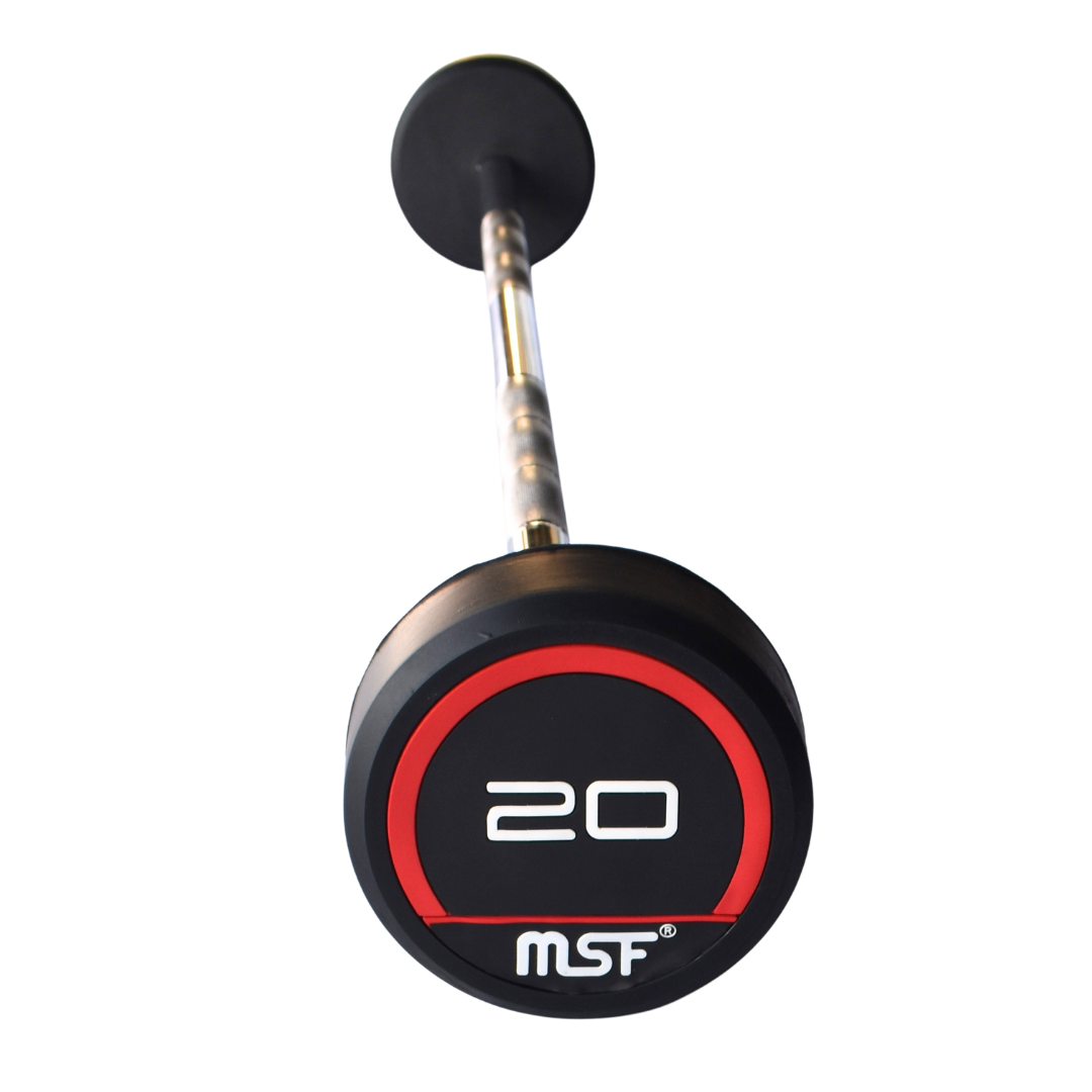 Fixed Barbell straight Rubber Coated (Imported)