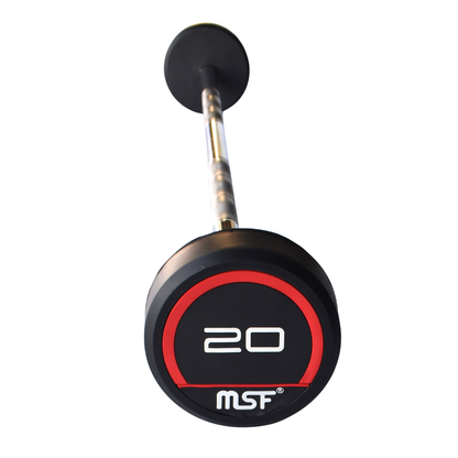Fixed Barbell straight Rubber Coated (Imported)