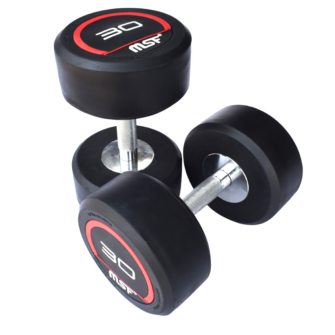 Round Rubber Coated Dumbbells (Imported)
