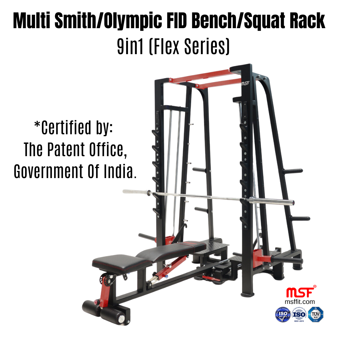 Multi Smith Olympic FID Bench Squat Rack 9in1 ( Flex Series)