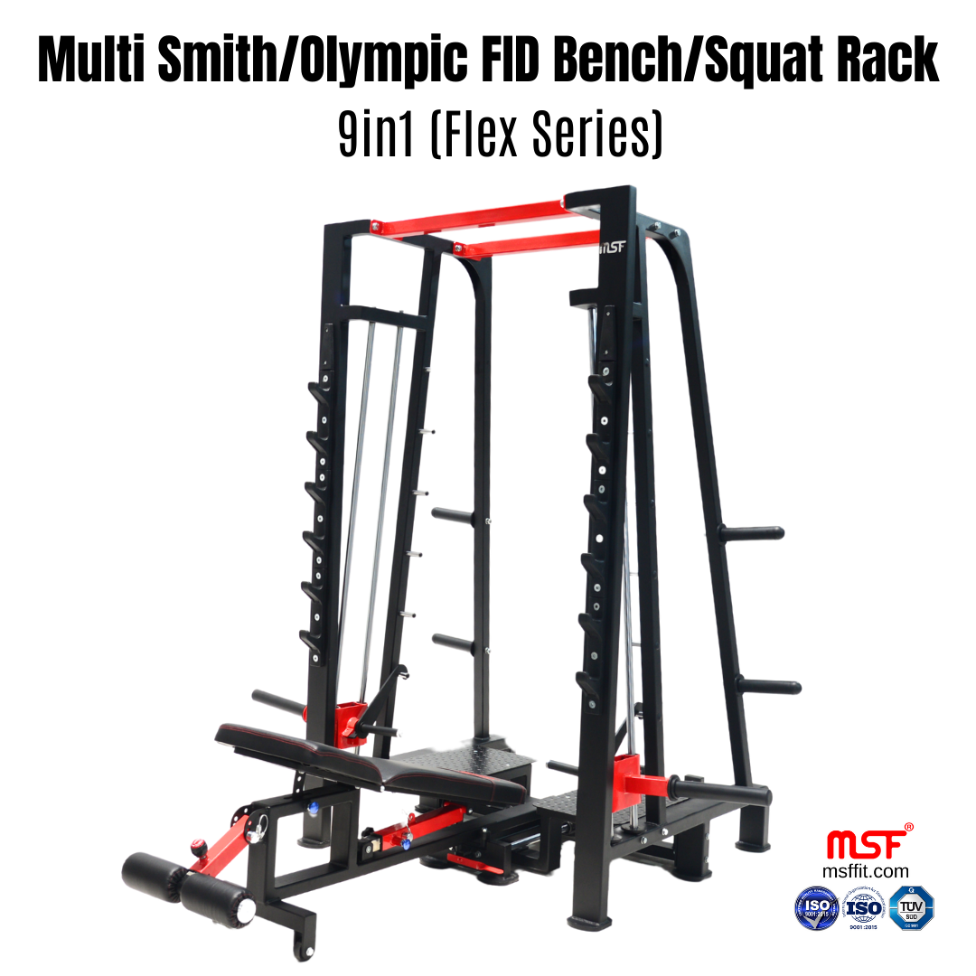 Multi Smith Olympic FID Bench Squat Rack 9in1 ( Flex Series)