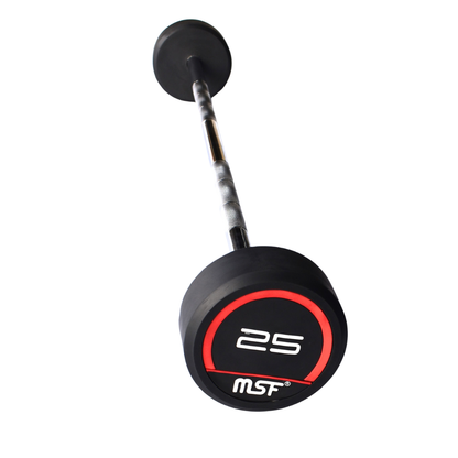 Fixed Barbell straight Rubber Coated (Imported)