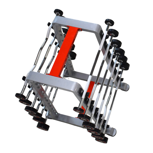 Fixed Barbell Stand with Rubber Molded Hooks