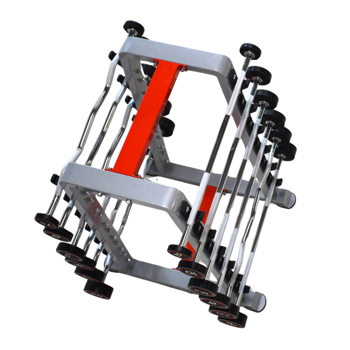 Fixed Barbell Stand with Rubber Molded Hooks