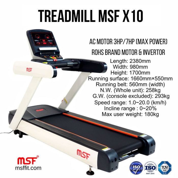 Treadmill X10 ( Self Oil Lubricant)