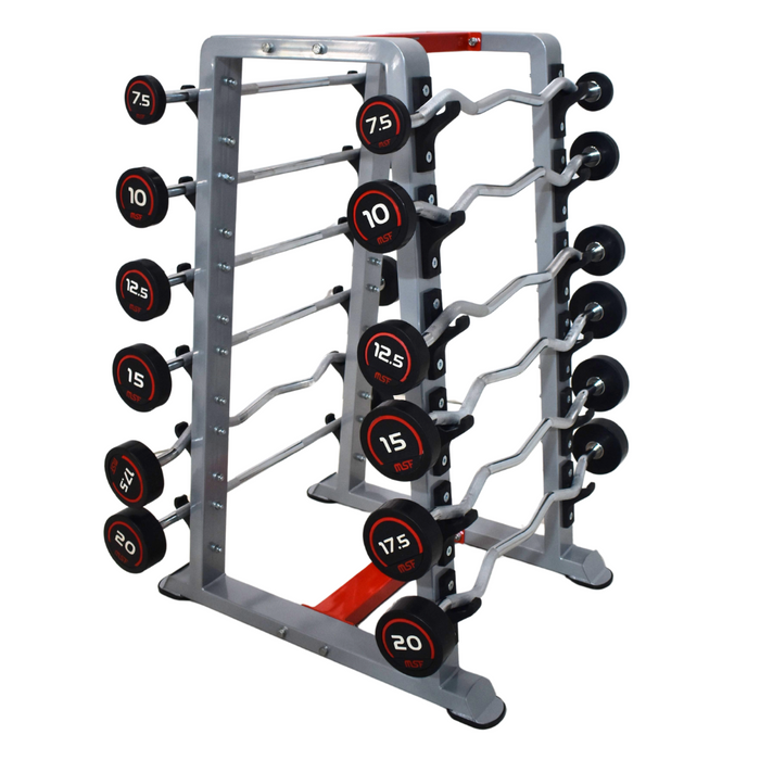 Fixed Barbell Stand with Rubber Molded Hooks