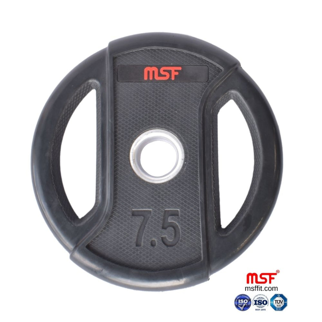 Weight Plate Dual Grip Olympic TPR Coated