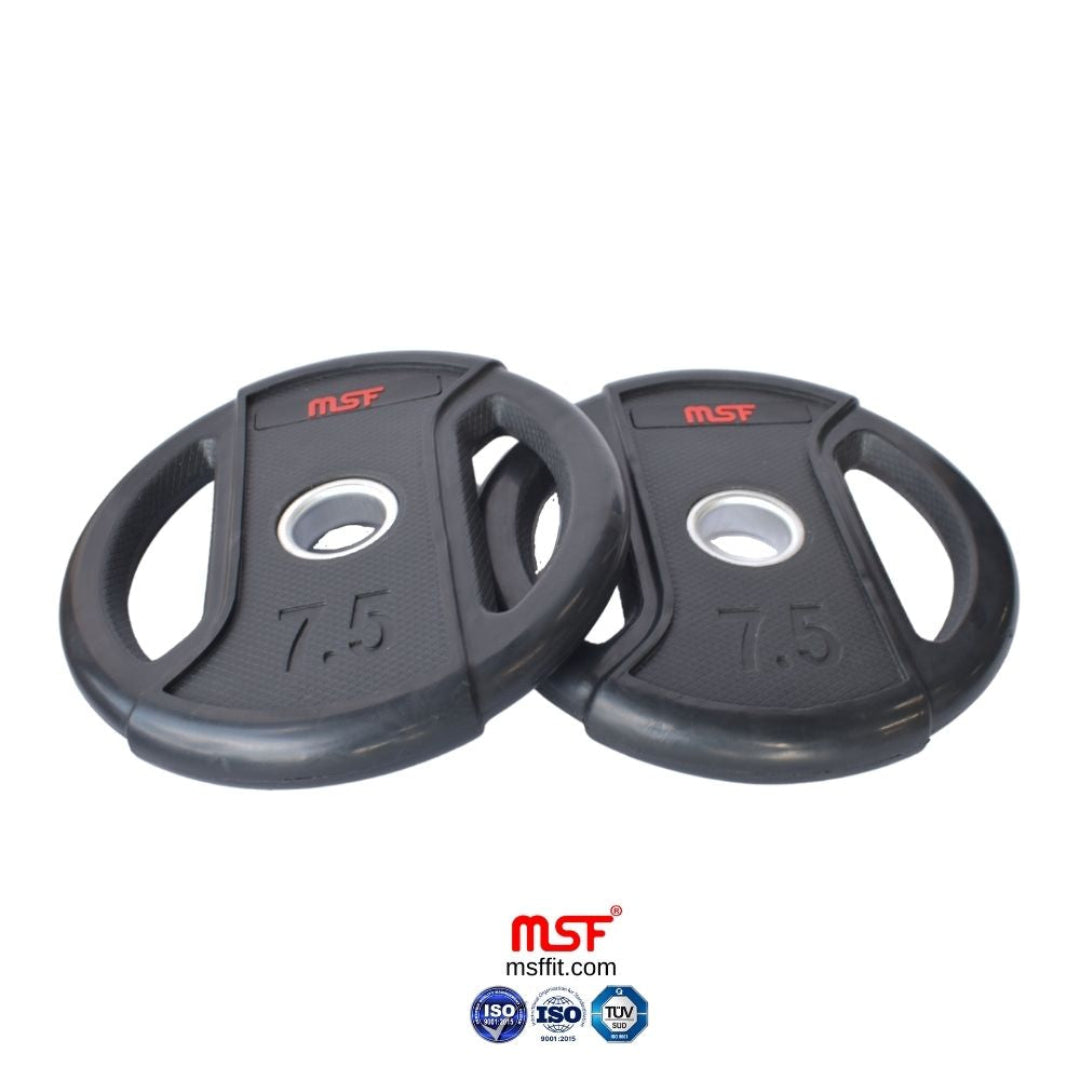 Weight Plate Dual Grip Olympic TPR Coated