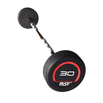 Fixed Barbell straight Rubber Coated (Imported)