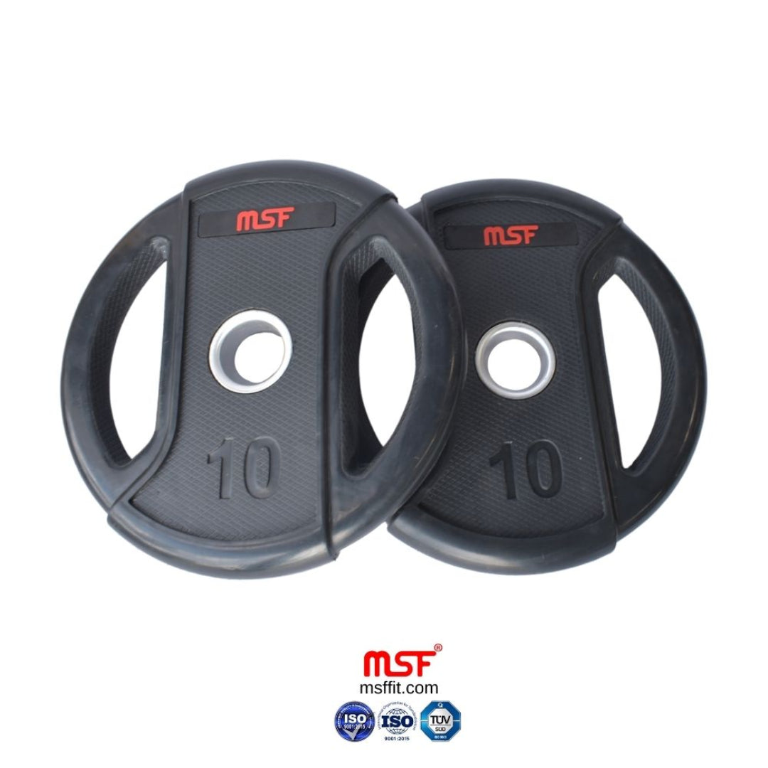 Weight Plate Dual Grip Olympic TPR Coated