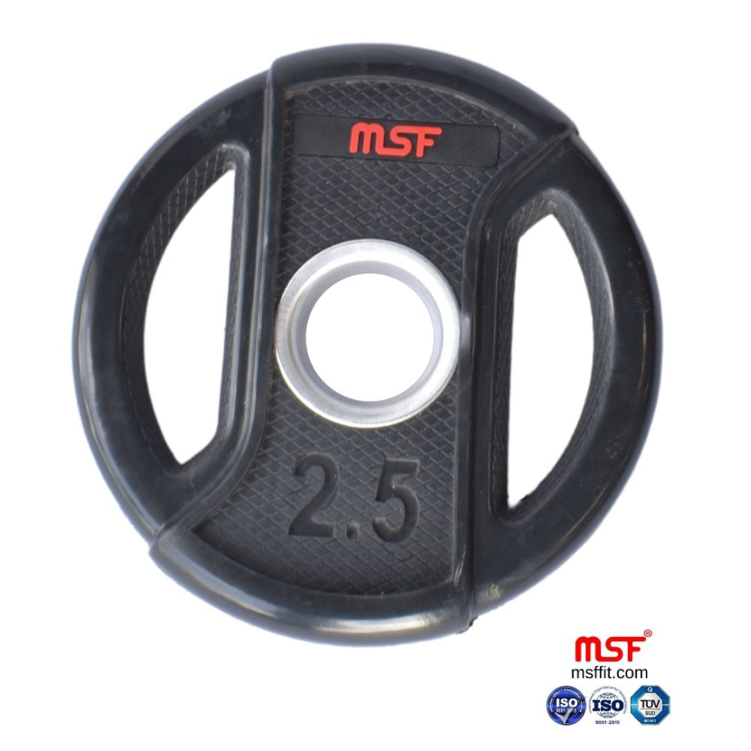 Weight Plate Dual Grip Olympic TPR Coated