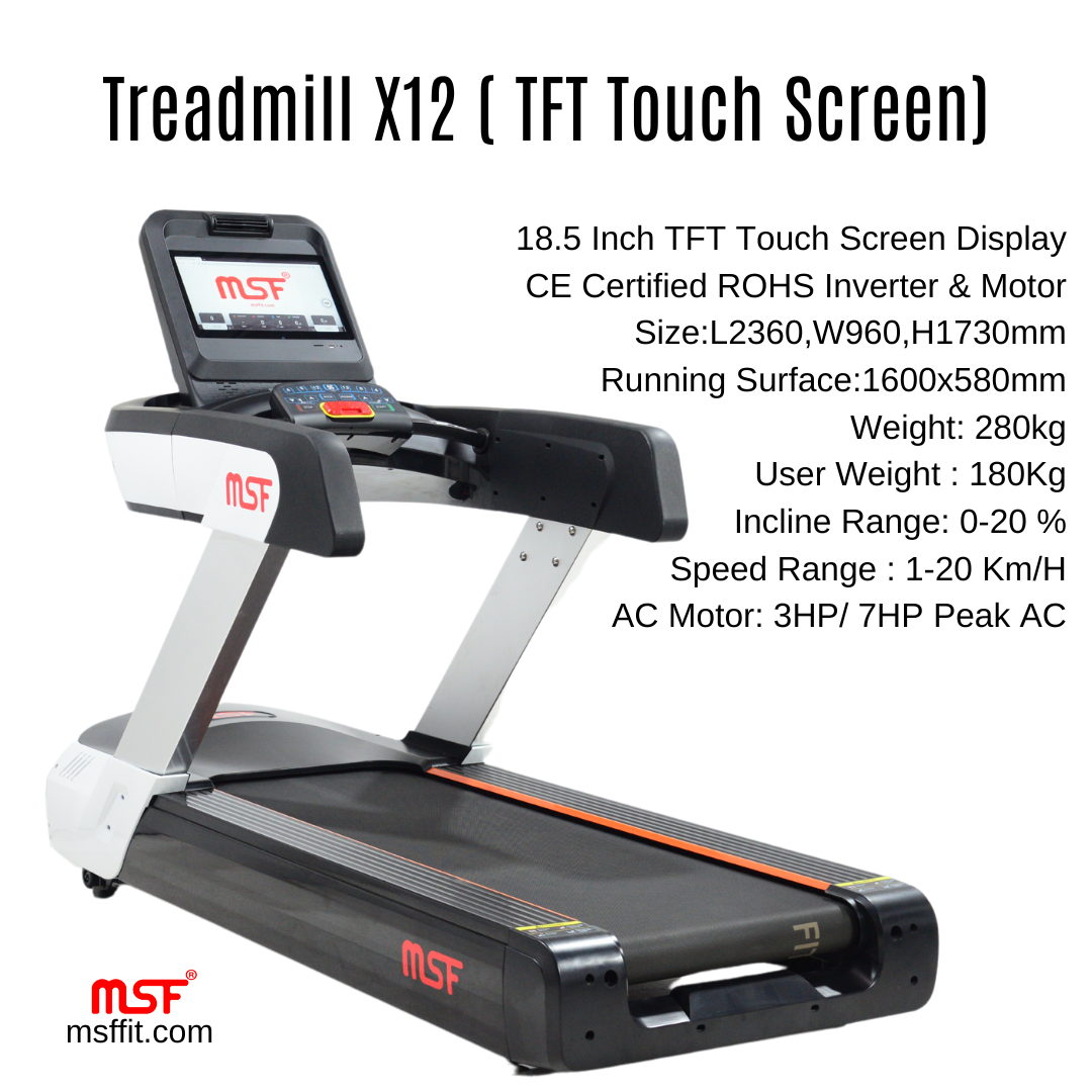 Treadmill X12 TFT Touch Screen (Commercial)