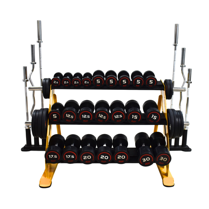 Dumbbell Stand 3 Steps 3in1 (For Dumbbells, Plates & Rods)
