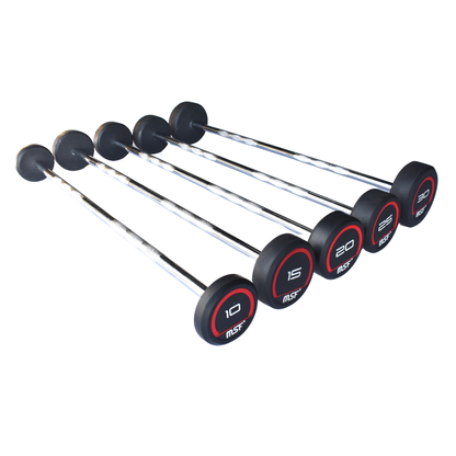 Fixed Barbell straight Rubber Coated (Imported)