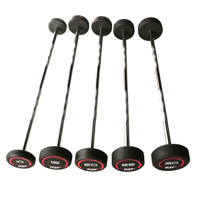 Fixed Barbell straight Rubber Coated (Imported)