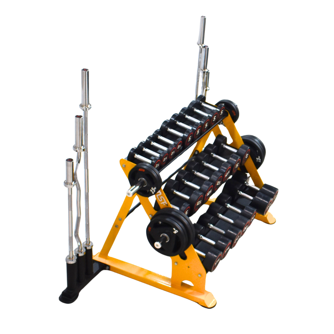 Dumbbell Stand 3 Steps 3in1 (For Dumbbells, Plates & Rods)