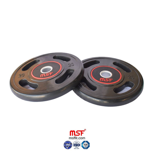 Weight Plate Four Grip Olympic TPR Coated