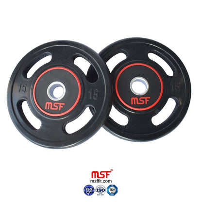 Weight Plate Four Grip Olympic TPR Coated