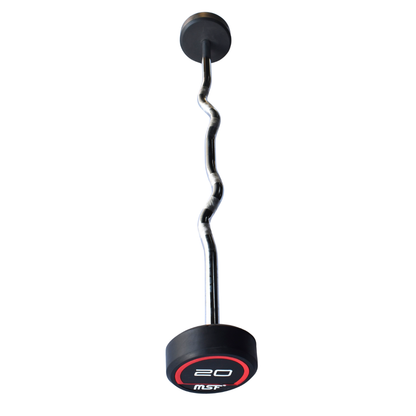Fixed Barbell E-Z  Rubber Coated (Imported)