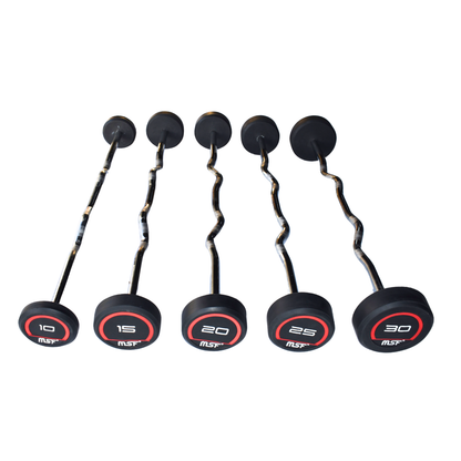 Fixed Barbell E-Z  Rubber Coated (Imported)