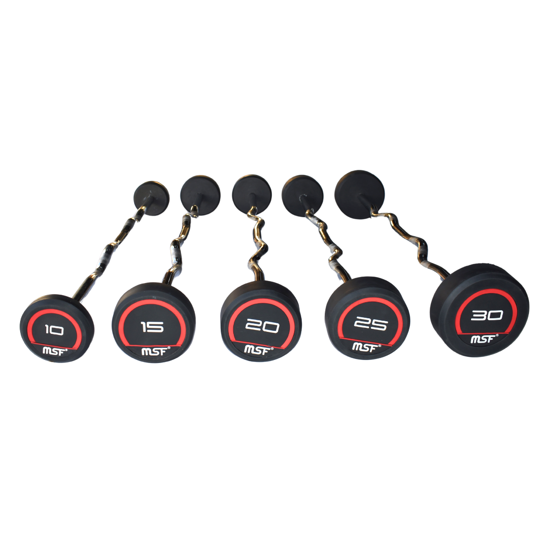 Fixed Barbell E-Z  Rubber Coated (Imported)