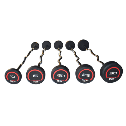 Fixed Barbell E-Z  Rubber Coated (Imported)
