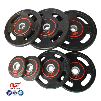 Weight Plate Four Grip Olympic TPR Coated