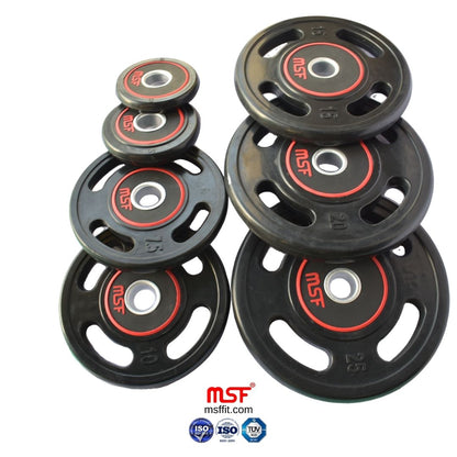 Weight Plate Four Grip Olympic TPR Coated