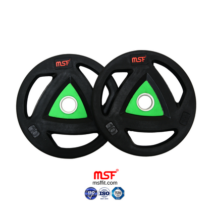 Weight Plate Tri Grip Rubberize
