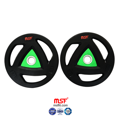 Weight Plate Tri Grip Rubberize