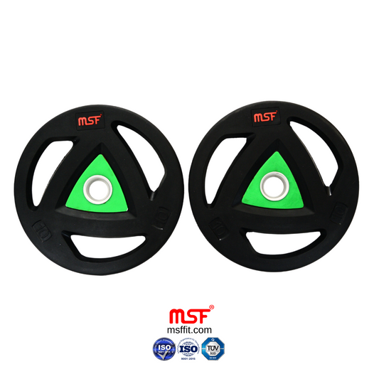 Weight Plate Tri Grip Rubberize