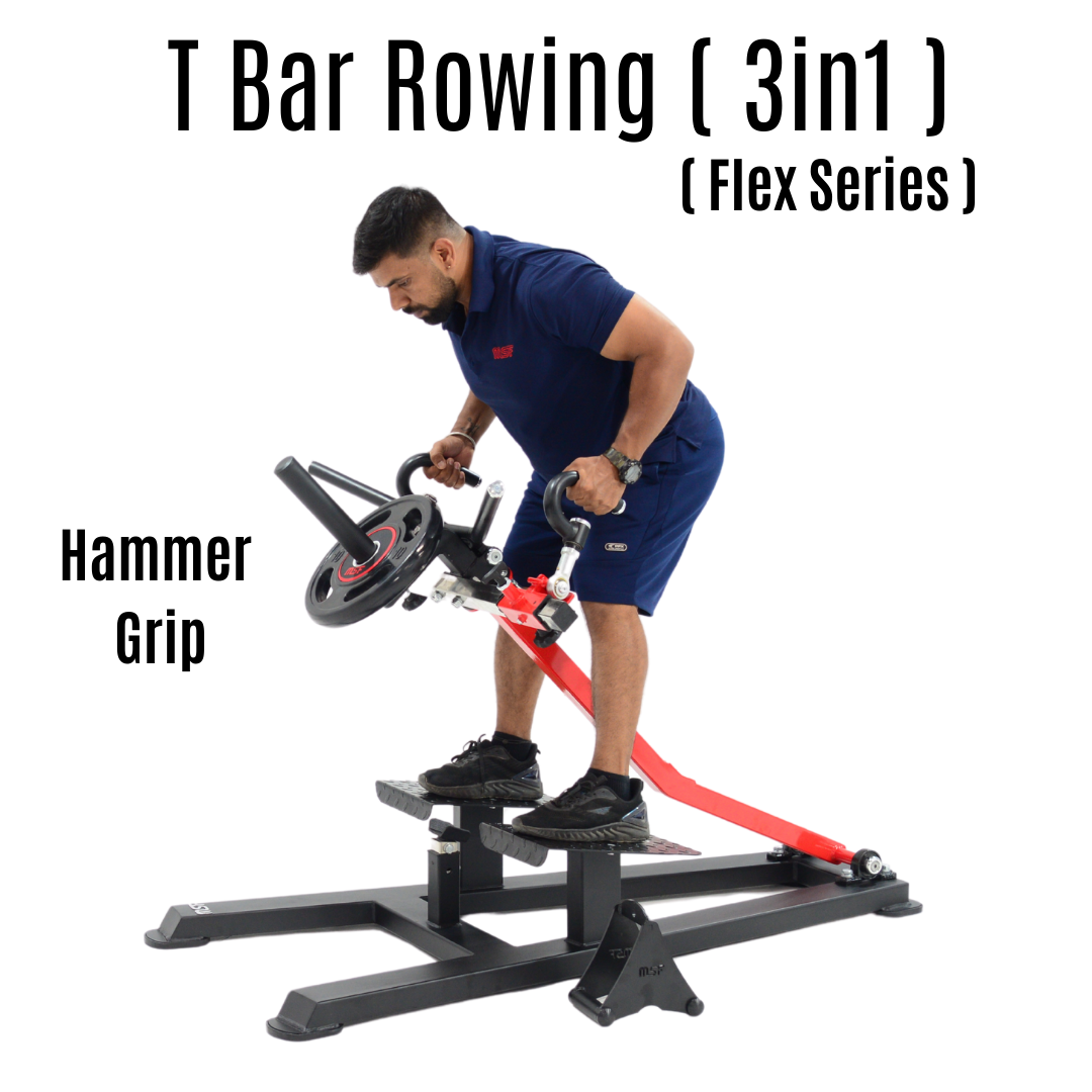 T-Bar Rowing 3 in 1 (Plate Loaded)