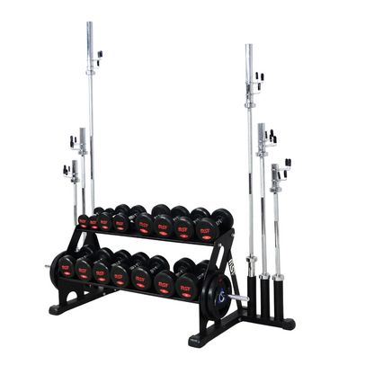 Dumbbell Stand 2 Steps 3in1 (For Dumbbells, Plates & Rods)