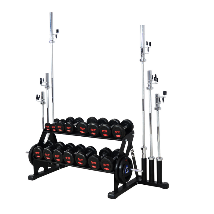Dumbbell Stand 2 Steps 3in1 (For Dumbbells, Plates & Rods)