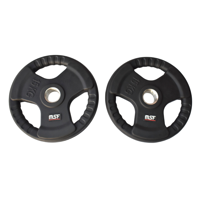 Weight Plate Tri Grip Rubberize (Black)