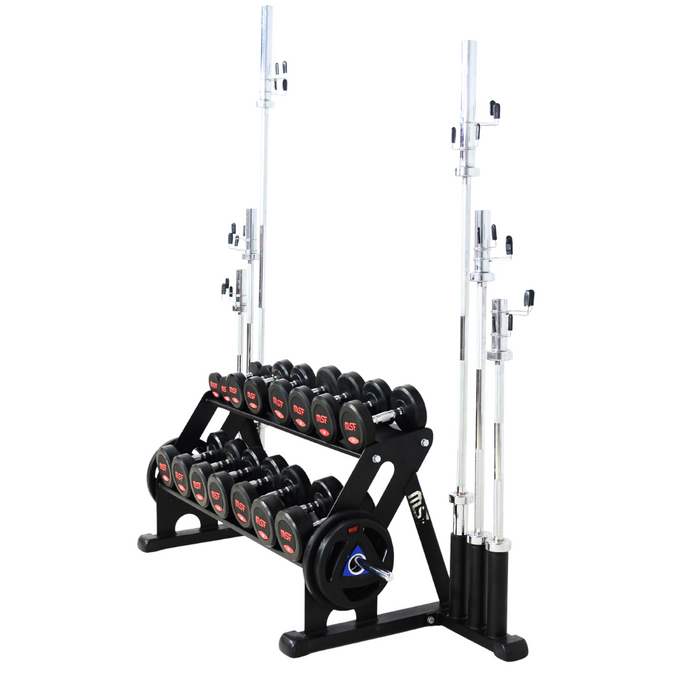 Dumbbell Stand 2 Steps 3in1 (For Dumbbells, Plates & Rods)