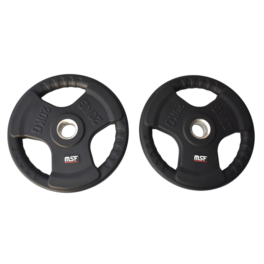 Weight Plate Tri Grip Rubberize (Black)