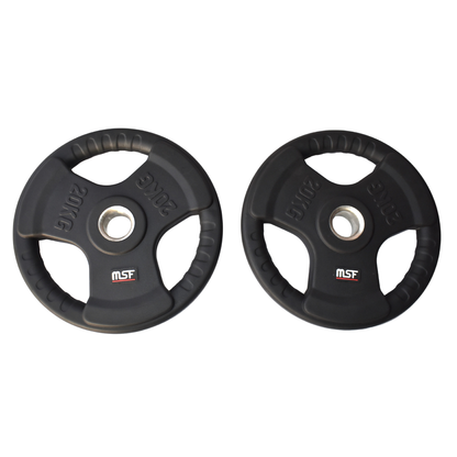 Weight Plate Tri Grip Rubberize (Black)