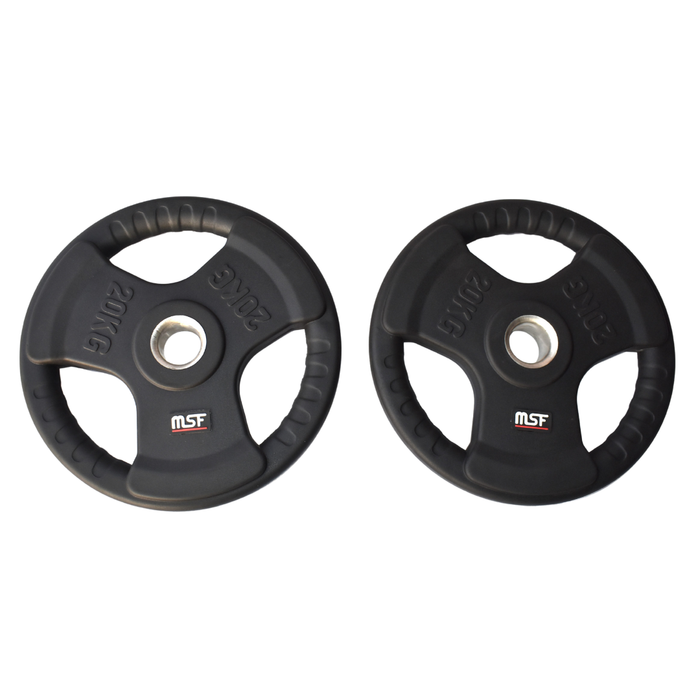 Weight Plate Tri Grip Rubberize (Black)