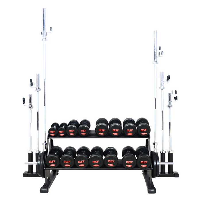Dumbbell Stand 2 Steps 3in1 (For Dumbbells, Plates & Rods)