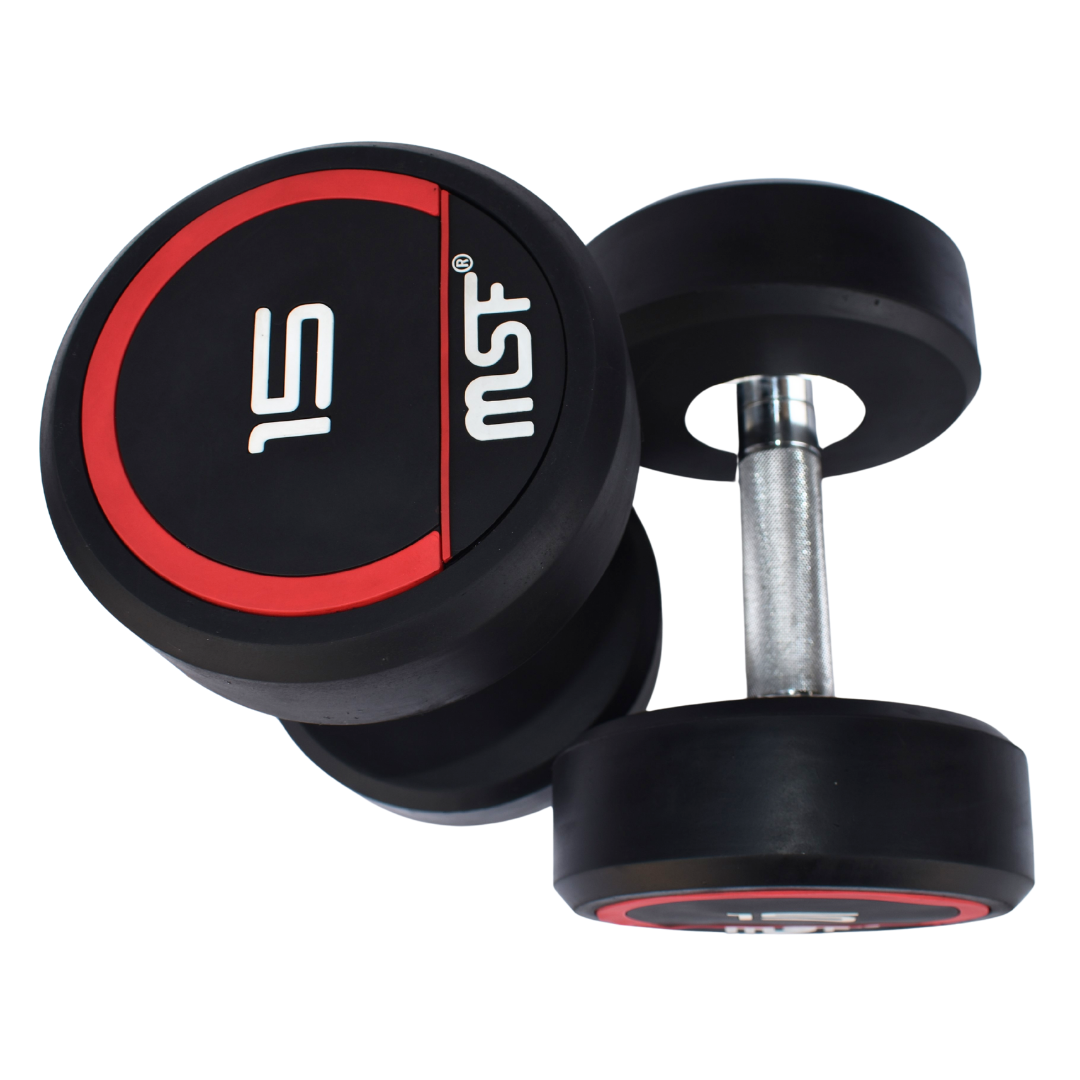 Round Rubber Coated Dumbbells (Imported)