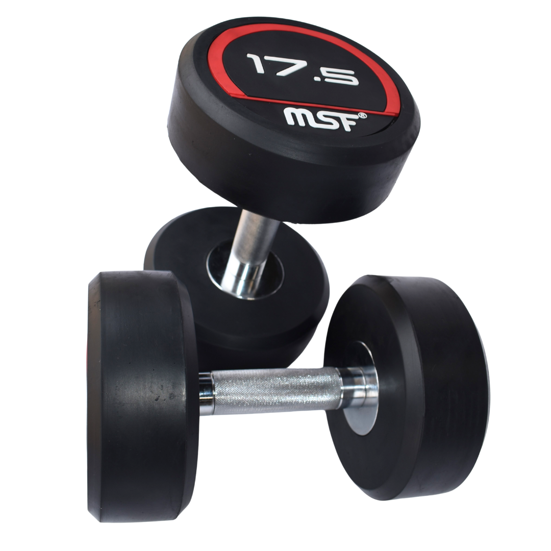 Round Rubber Coated Dumbbells (Imported)