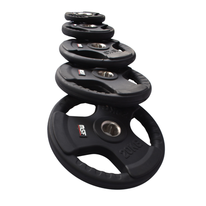 Weight Plate Tri Grip Rubberize (Black)